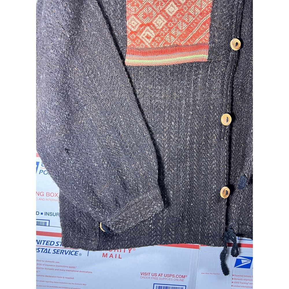 Vintage Thai Hmong Hill Tribe Coat Handwoven Indigo-dyed Ethnic‎ Textile Jacket - Picture 7 of 10